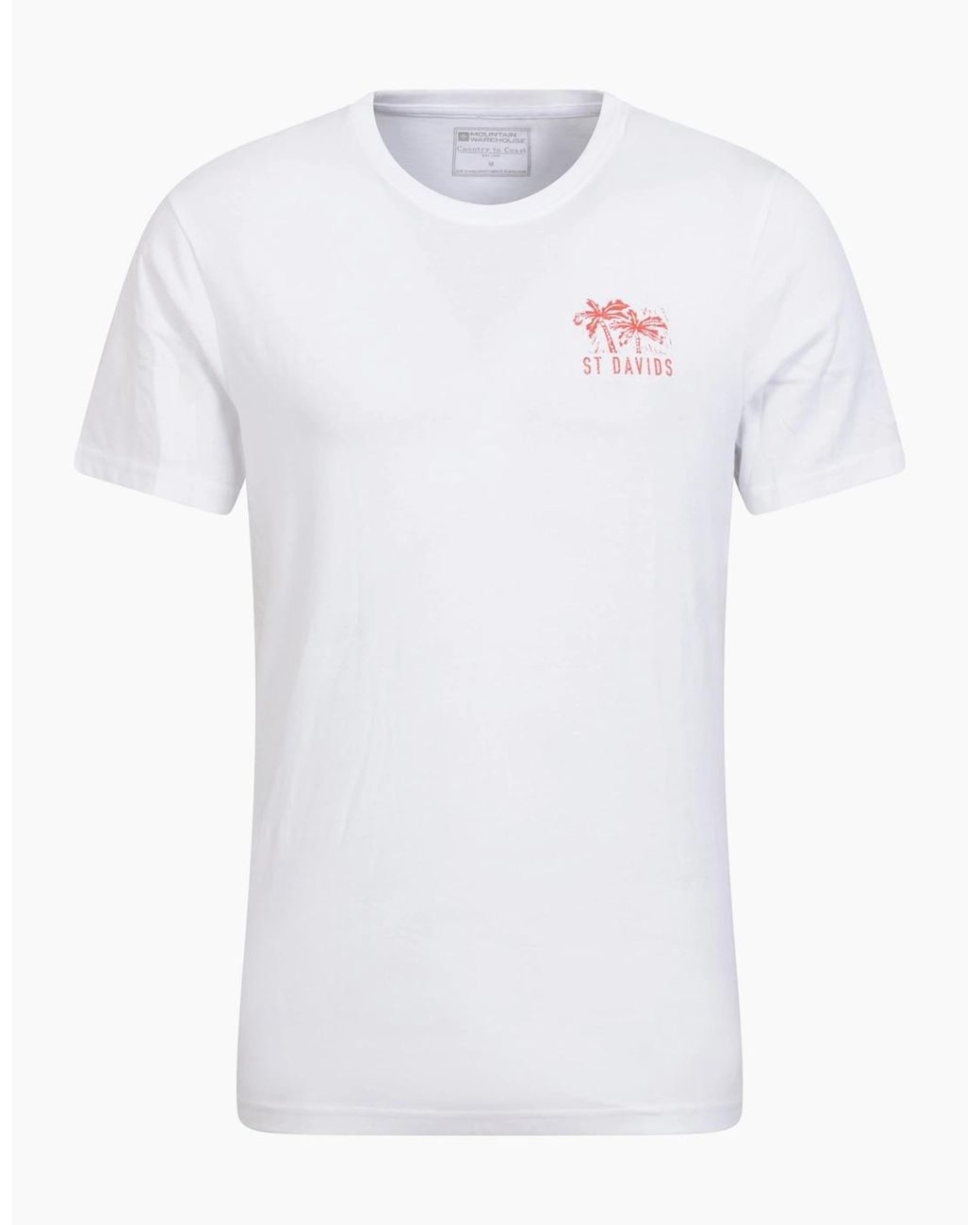 Mountain Warehouse Green St Davids Printed Organic T-Shirt for men
