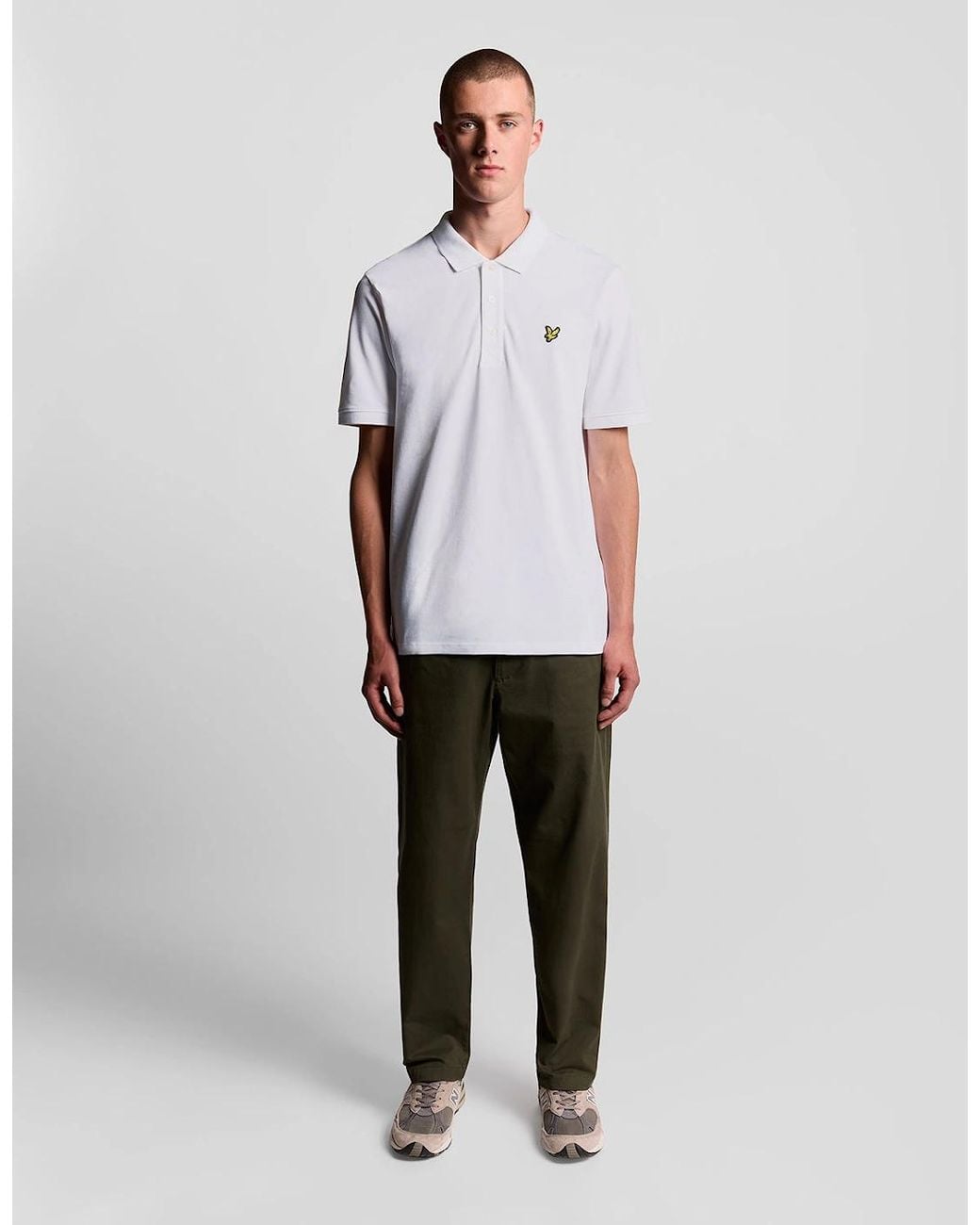 Lyle & Scott White Cotton Polo Shirt for men