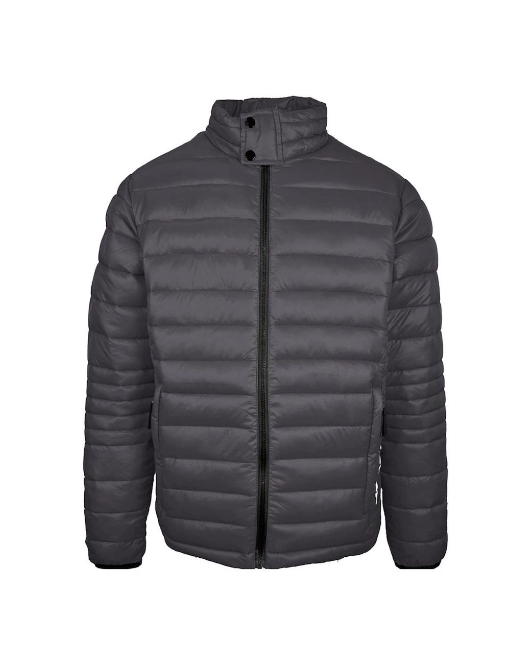 Philipp Plein Gray Plein Sport Plain Padded Jacket for men