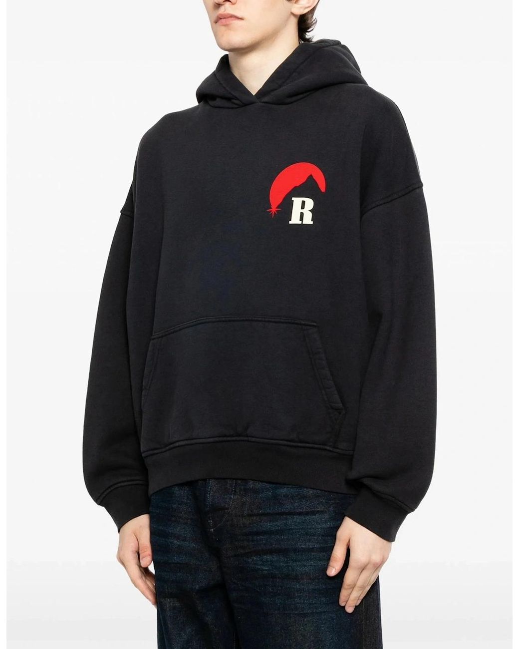 Rhude Black Moonlight Regatta Hoodie for men