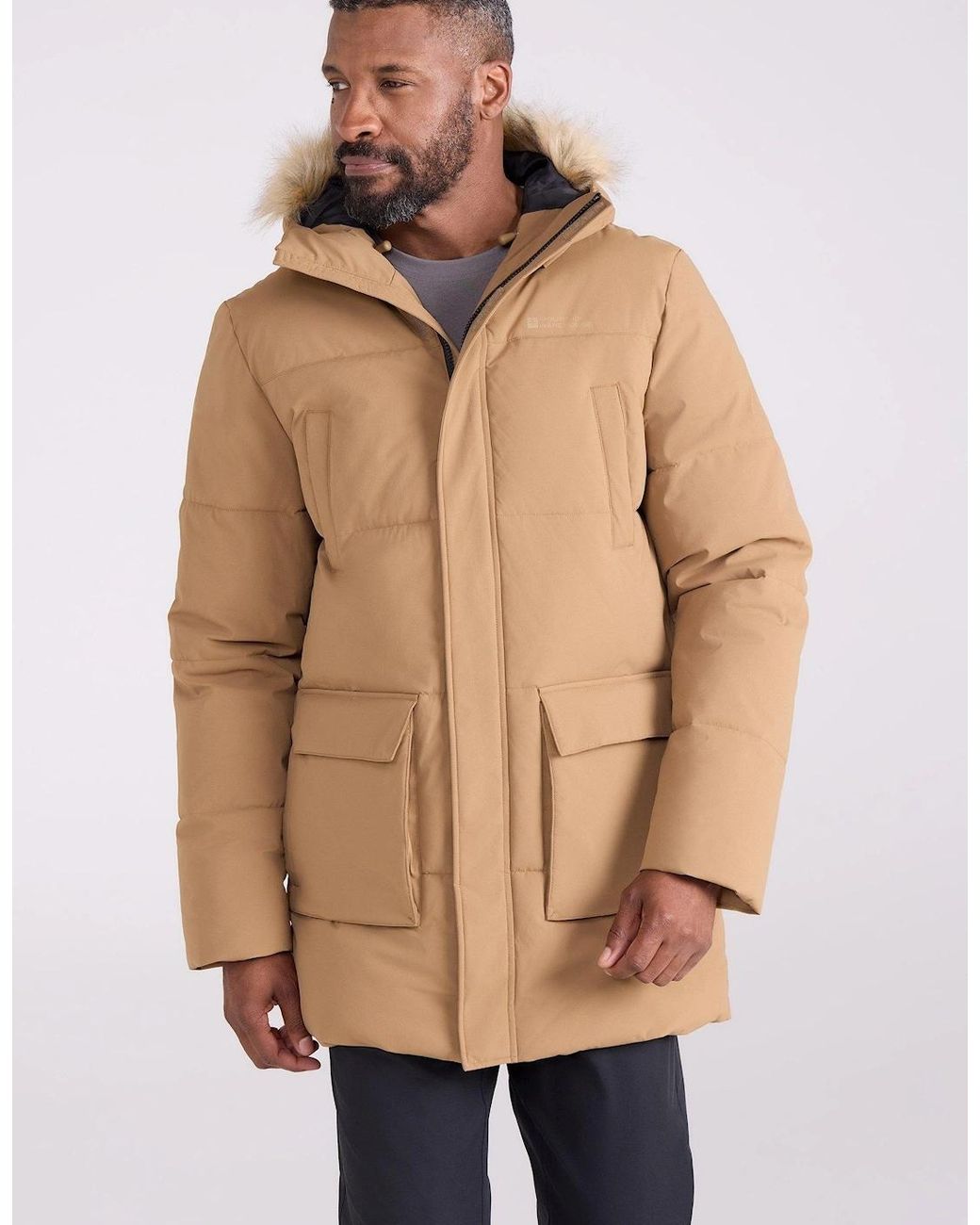 Mountain Warehouse Blue Fern Water Resistant Padded Parka for men
