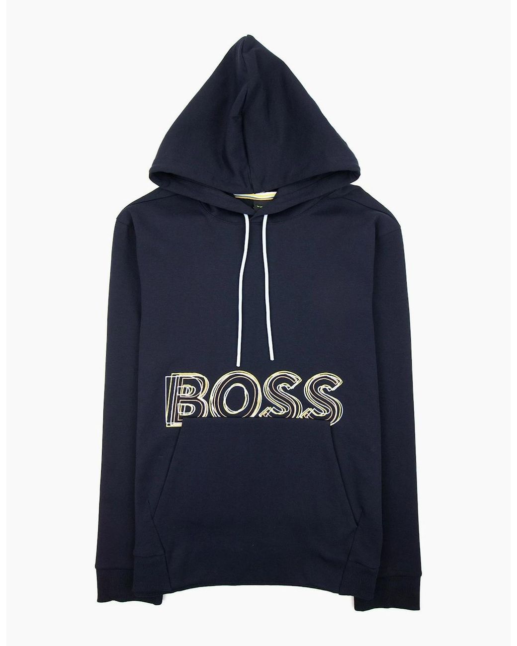 Boss Blue Soody 1 Hoodied Sweatshirt Dark 402 for men