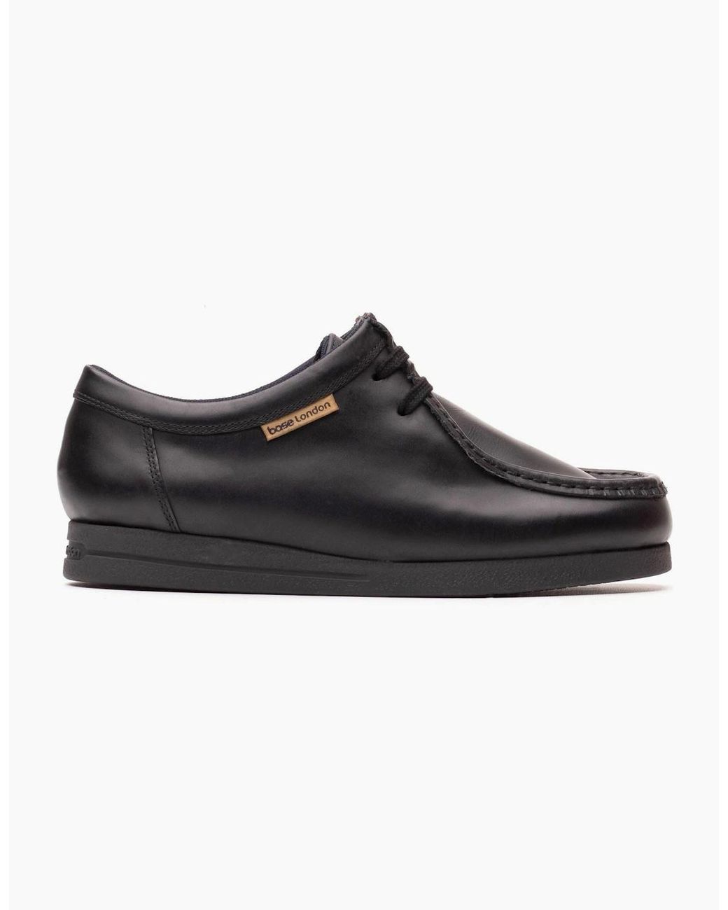 Base London Black London Koko Leather Moccasins Shoes for men