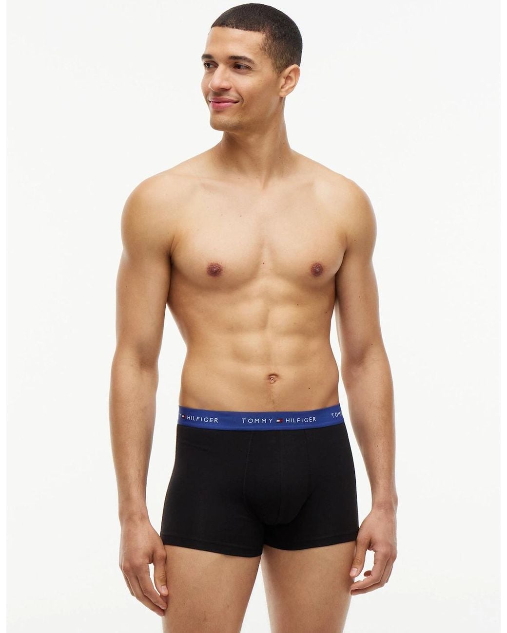 Tommy Hilfiger Blue 3-Pack Logo Waistband Trunks for men