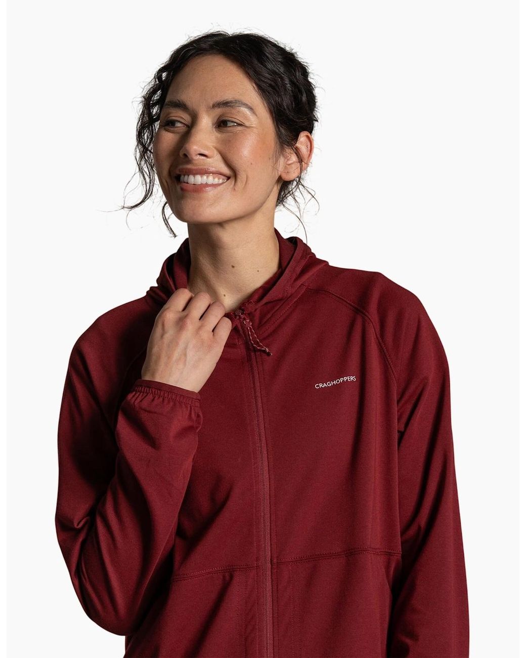 Craghoppers Red Ladies Aya Nosilife Hooded Jacket