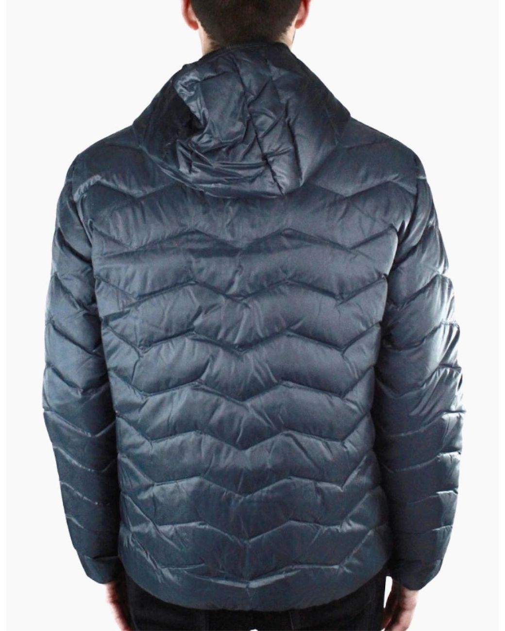 EA7 Blue Dark Full Zip Closure Jacket for men