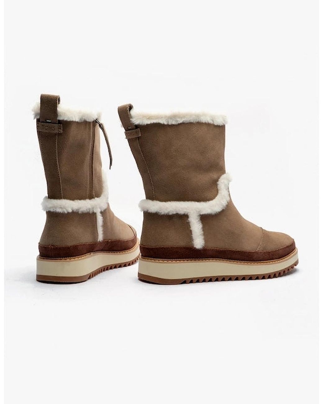 TOMS Brown Makenna Suede Boots Taupe