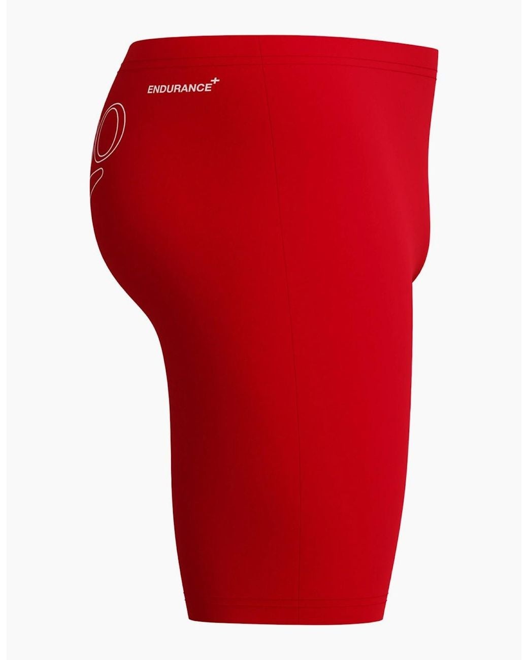 Speedo Red Logo Endurance+ Jammer Shorts for men
