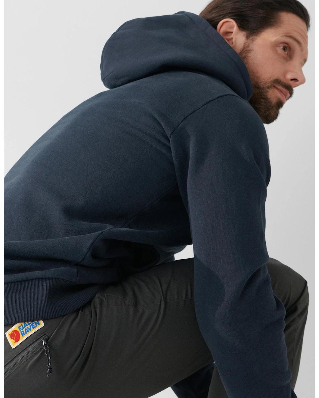 Fjallraven Blue Logo Hoodie for men