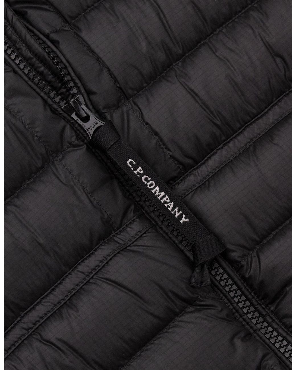C P Company Black D.D. Shell Down Lens Gilet 999 for men