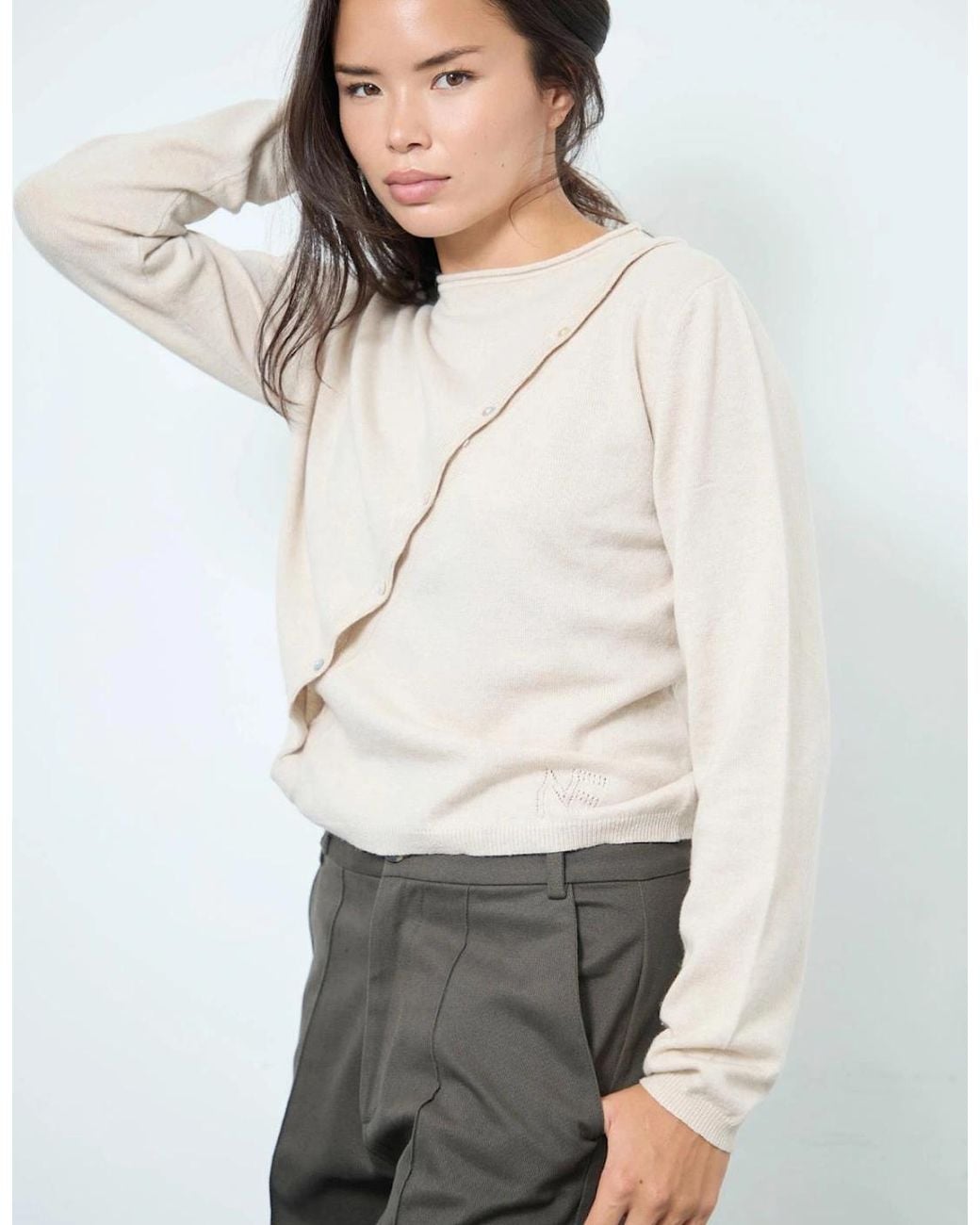 No Emotions UK Natural Alma Cardigan