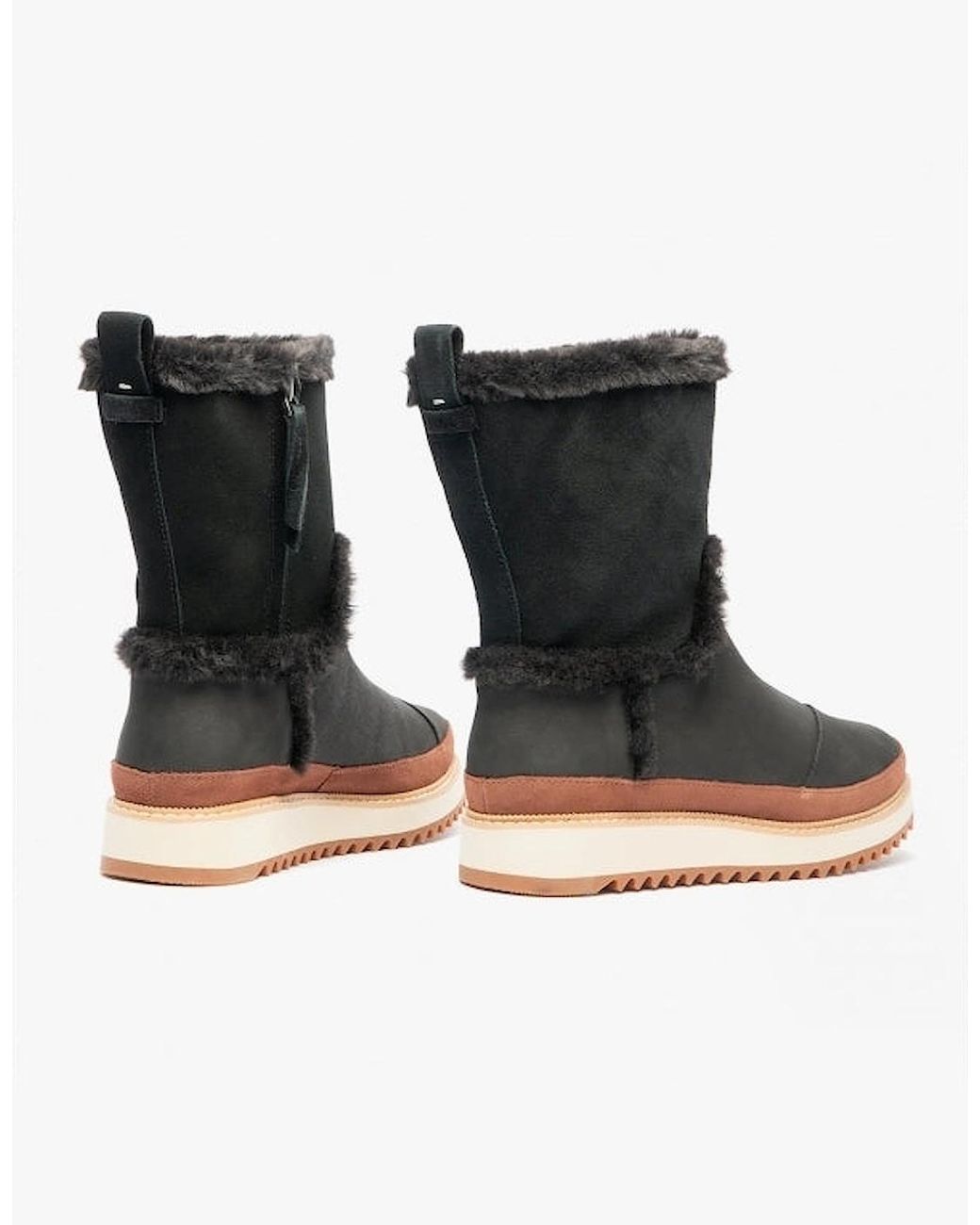 TOMS Black Makenna Leather Boots
