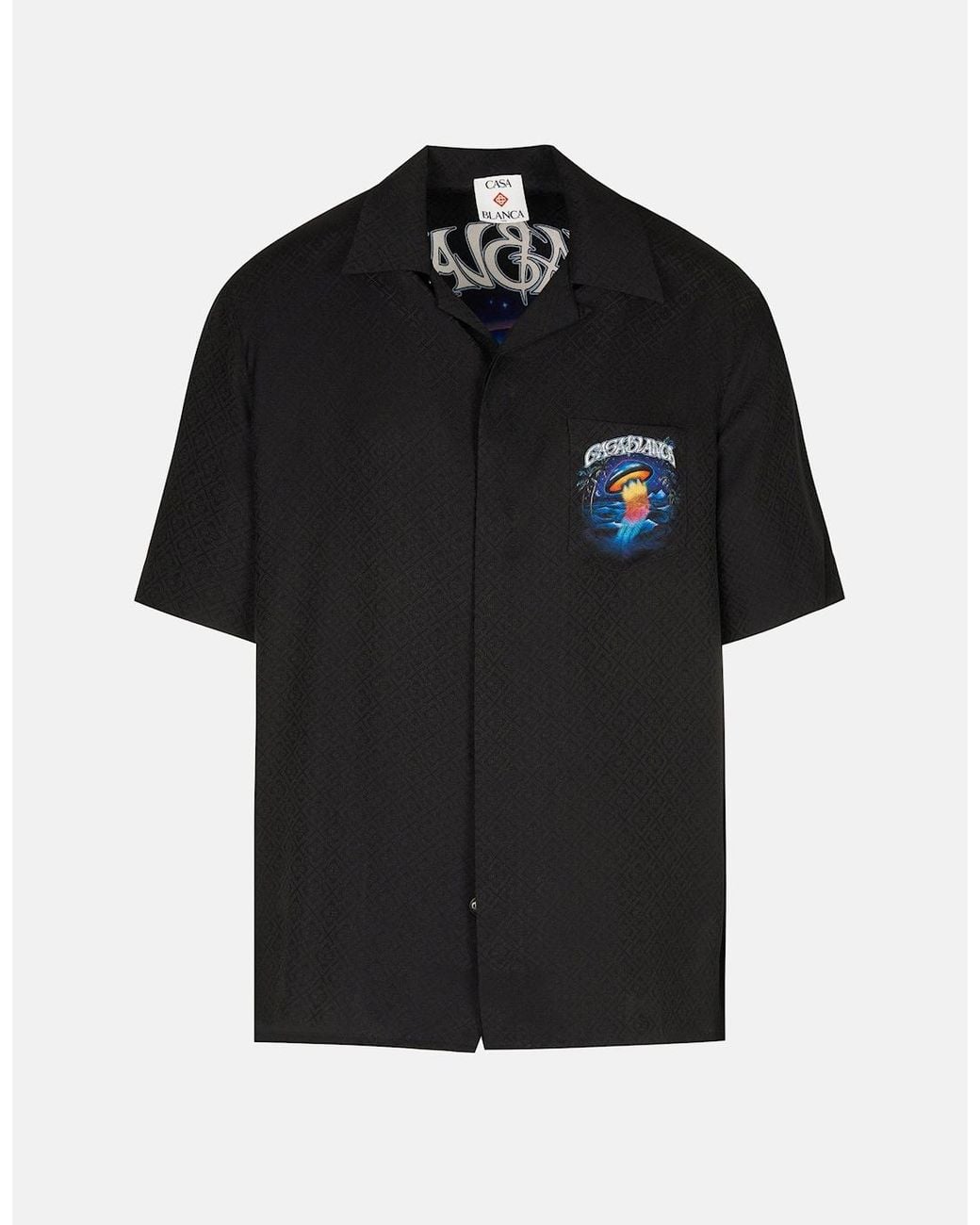 Casablanca Black Sahara Twilight Silk Shirt for men