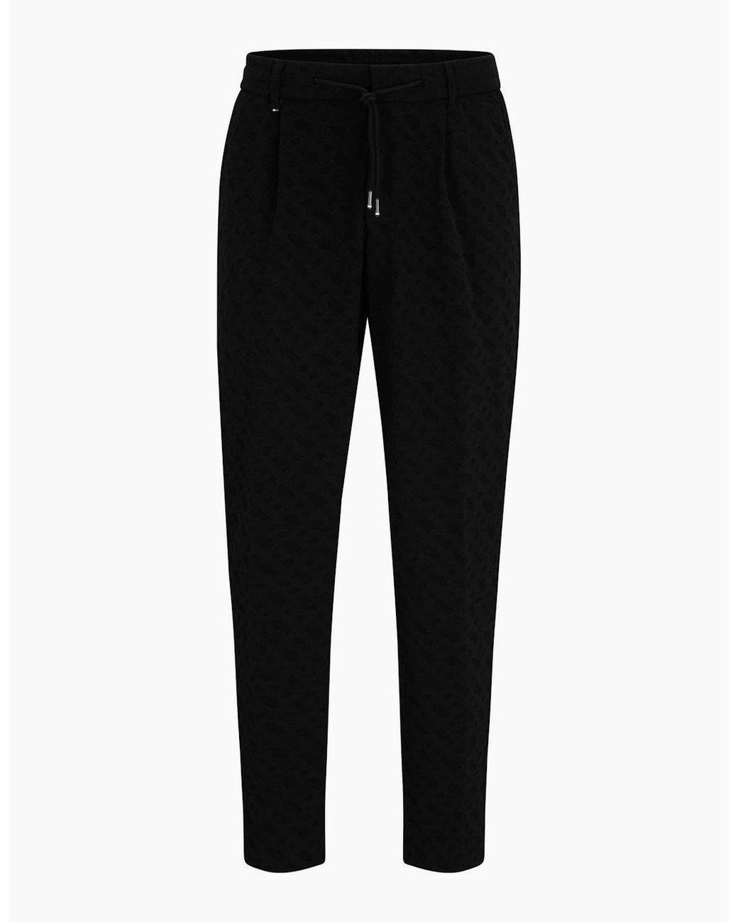 Boss Black Perin Slim All Over Logo Patterned Chinos for men