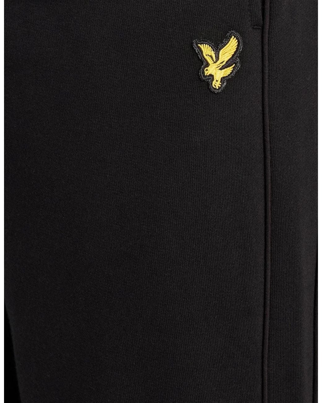 Lyle & Scott Black Cotton Tipped Track Pants for men