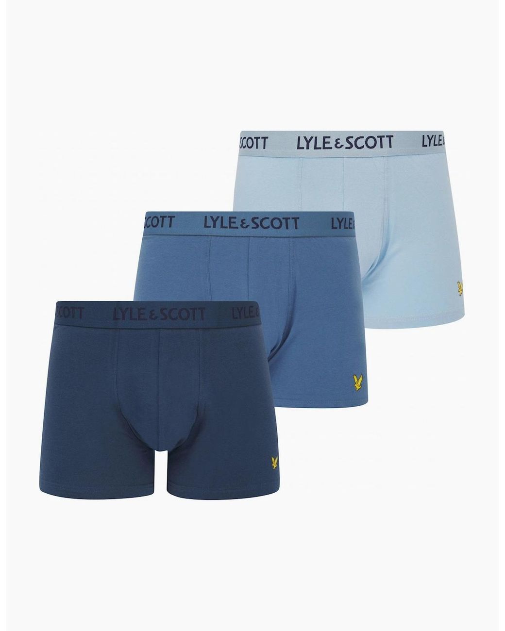 Lyle & Scott Blue 3-Pack Barclay Boxer Briefs, Combination for men