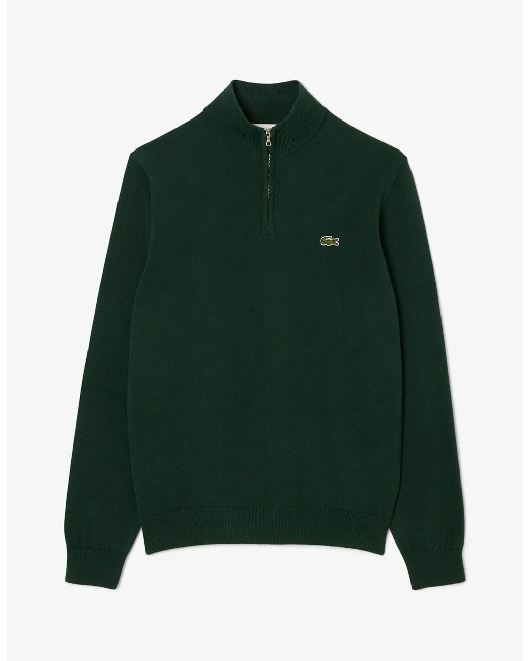 Lacoste Green Half Zip Logo Sweatshirt for men