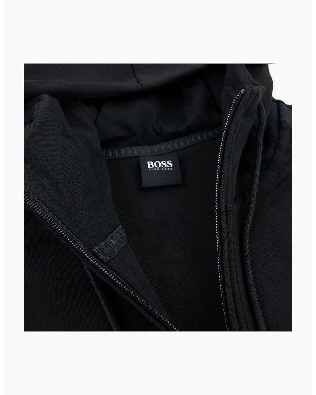Boss Black Saggy 1 Logo Zip Up Sweatshirt 001 for men