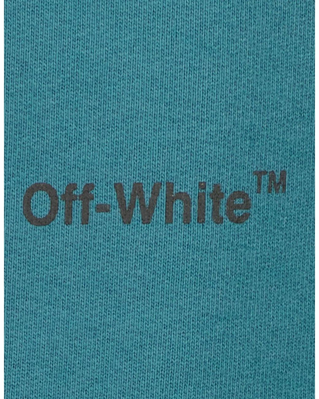 Off-White c/o Virgil Abloh Blue Diag Helvetica Sweat Bermudas for men