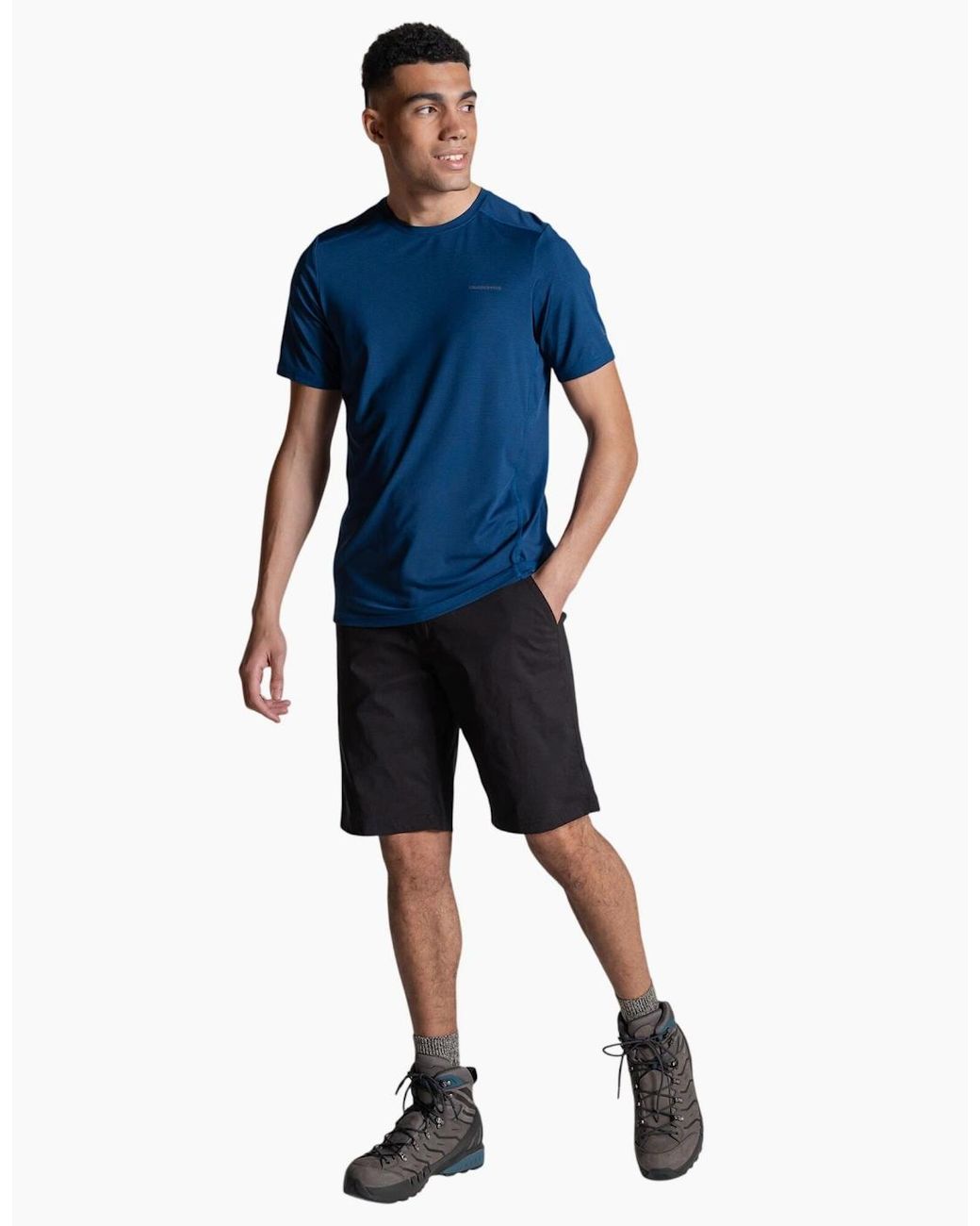 Craghoppers Blue Charon Ii Reflective Logo T-Shirt for men