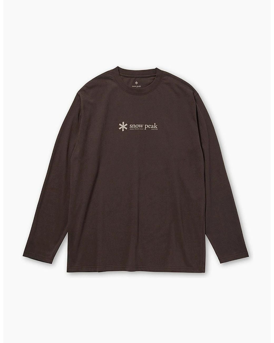 Snow Peak Gray Snow Peak Soft Cotton Logo Long Sleeve T-Shirt
