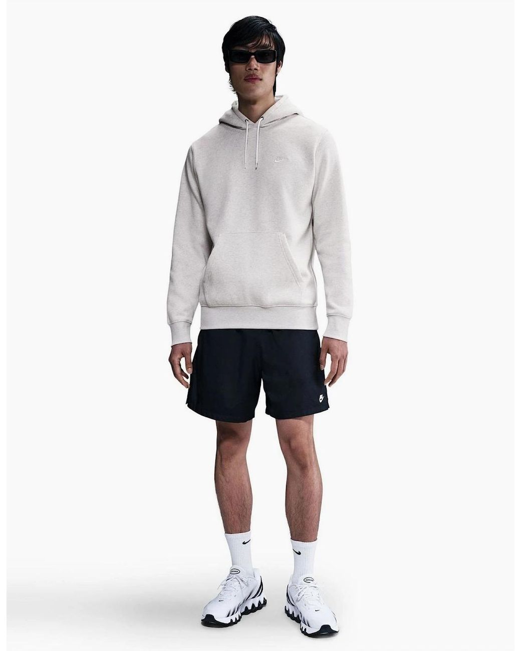 Nike Gray Sportswear Club Fleece Pullover Hoodie for men