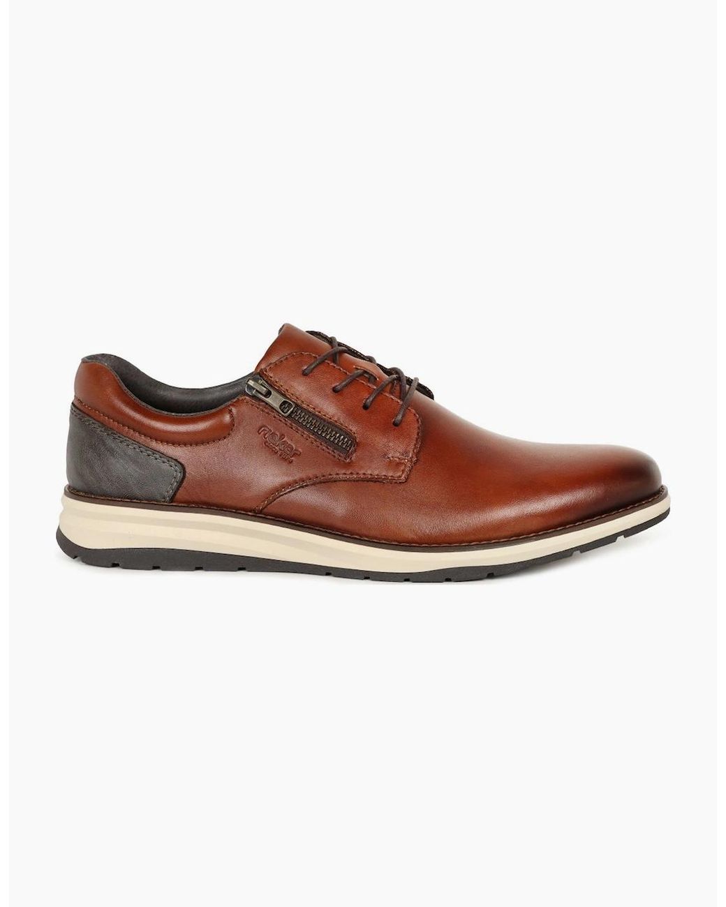 Rieker Brown Bowler Shoes for men