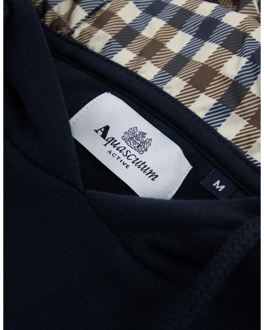 Aquascutum Blue Active Big Logo Hoodie for men