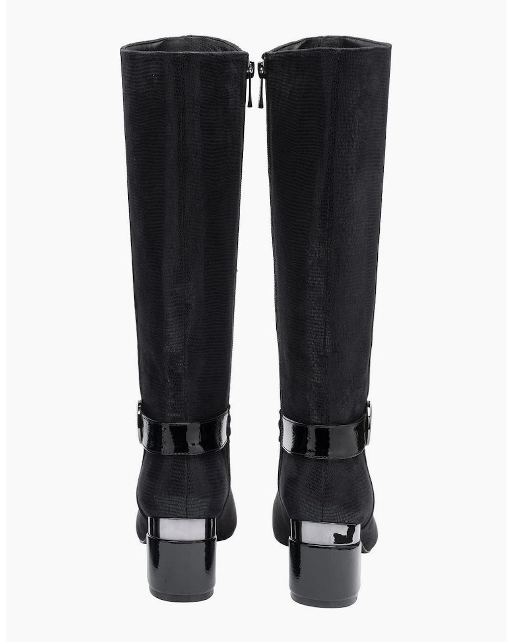 Lotus Black Solia Knee High Boots
