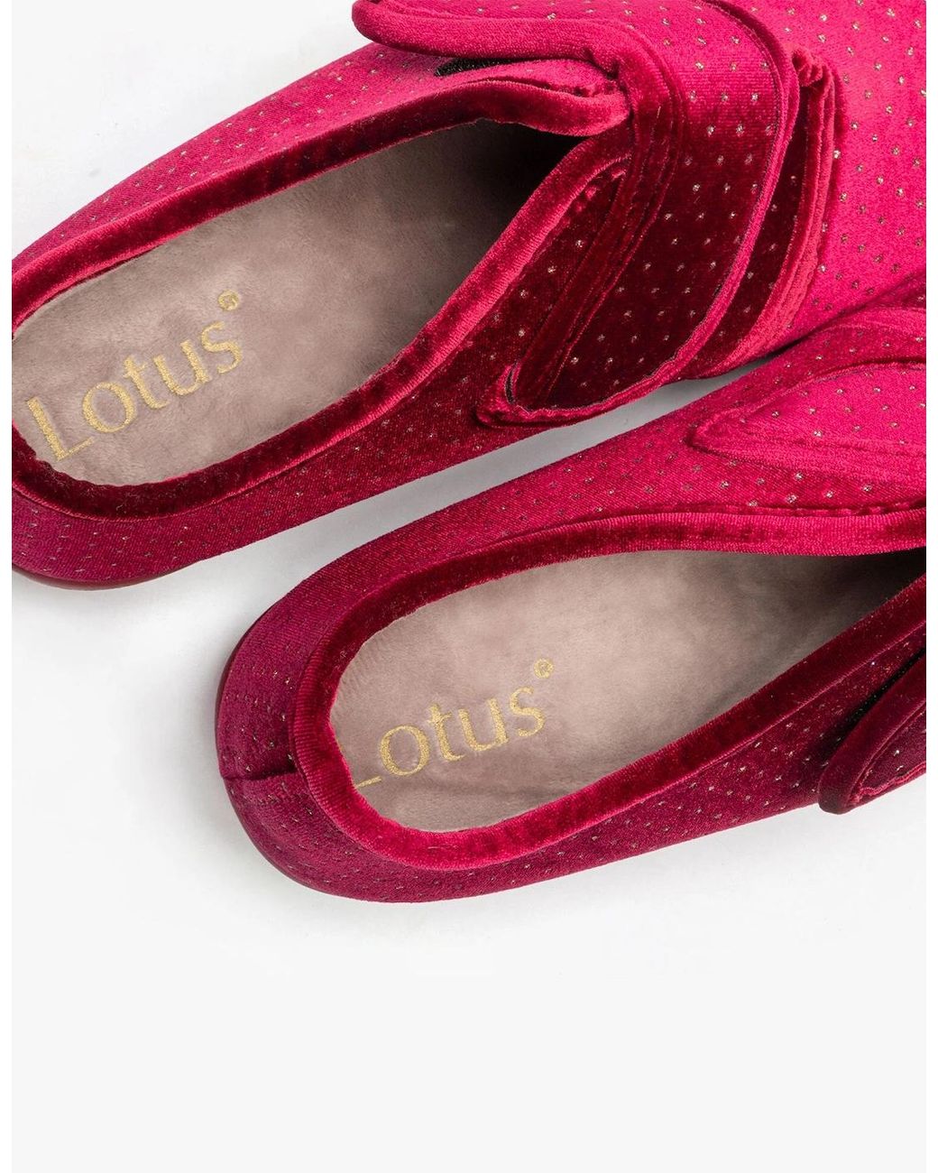 Lotus Red Janet Slippers Bordo