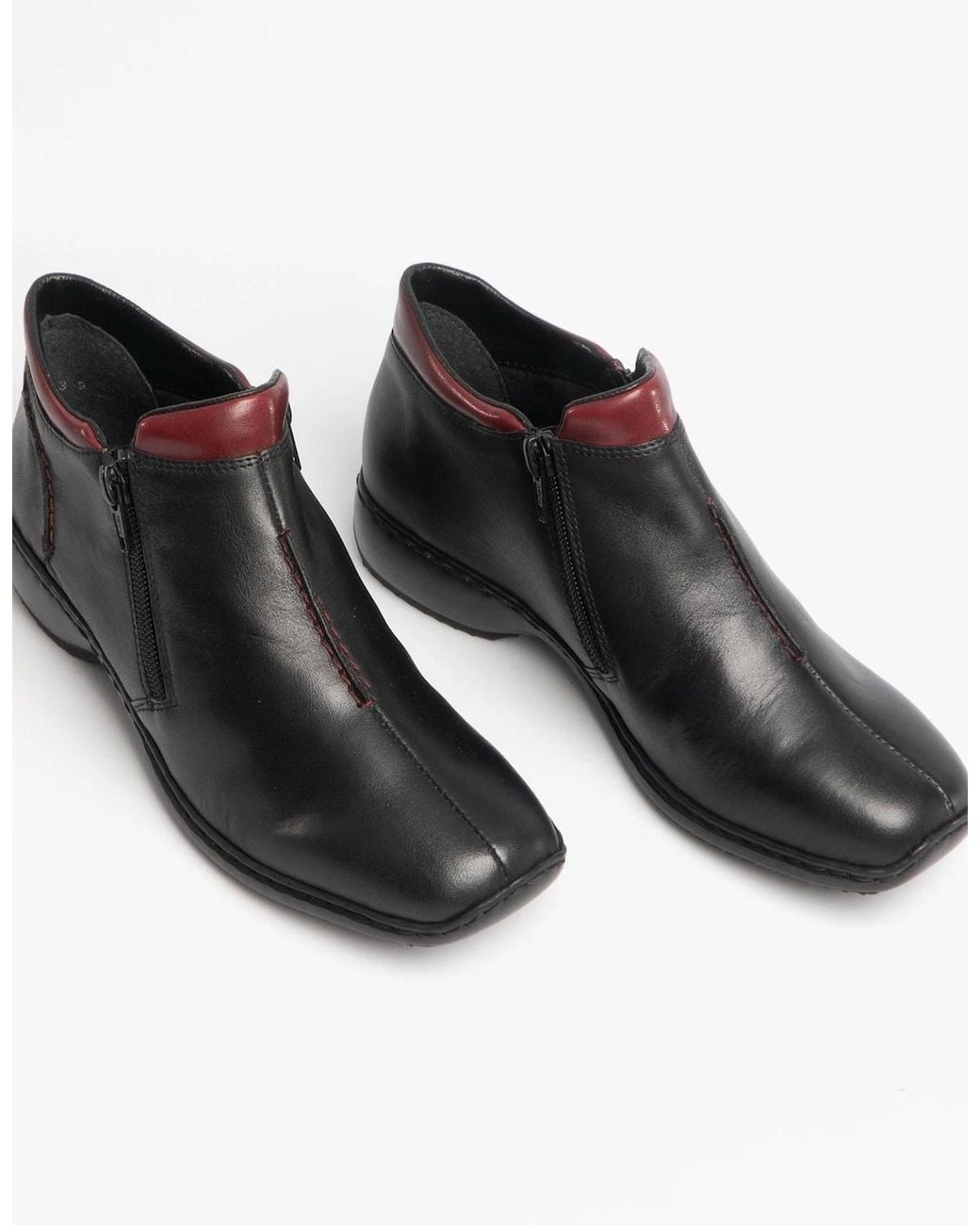 Rieker Black L3882-00 Leather Boots