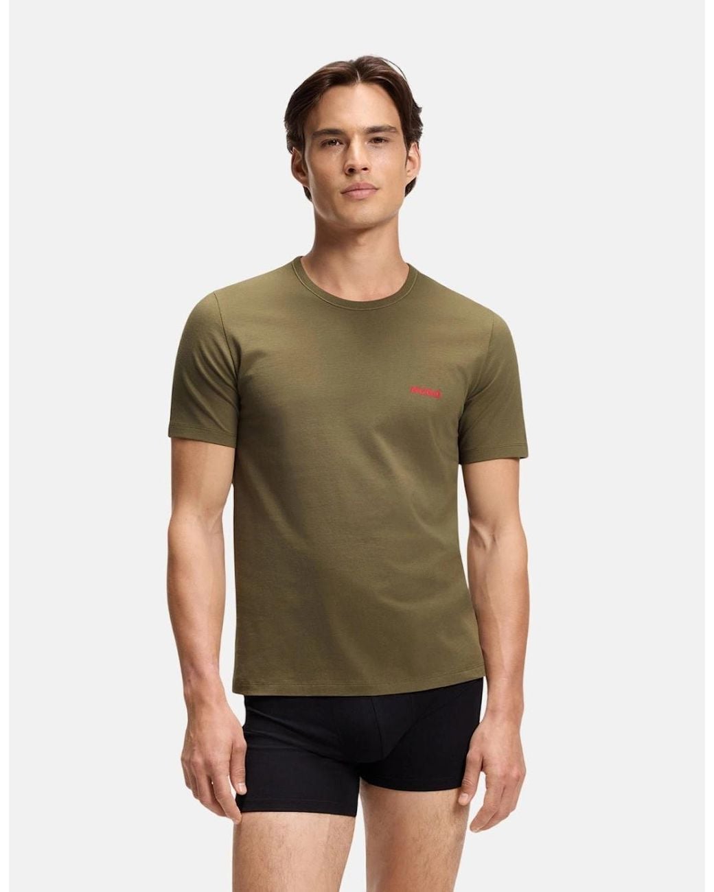 Boss Gray Hugo 3-Pack Cotton T-Shirts for men