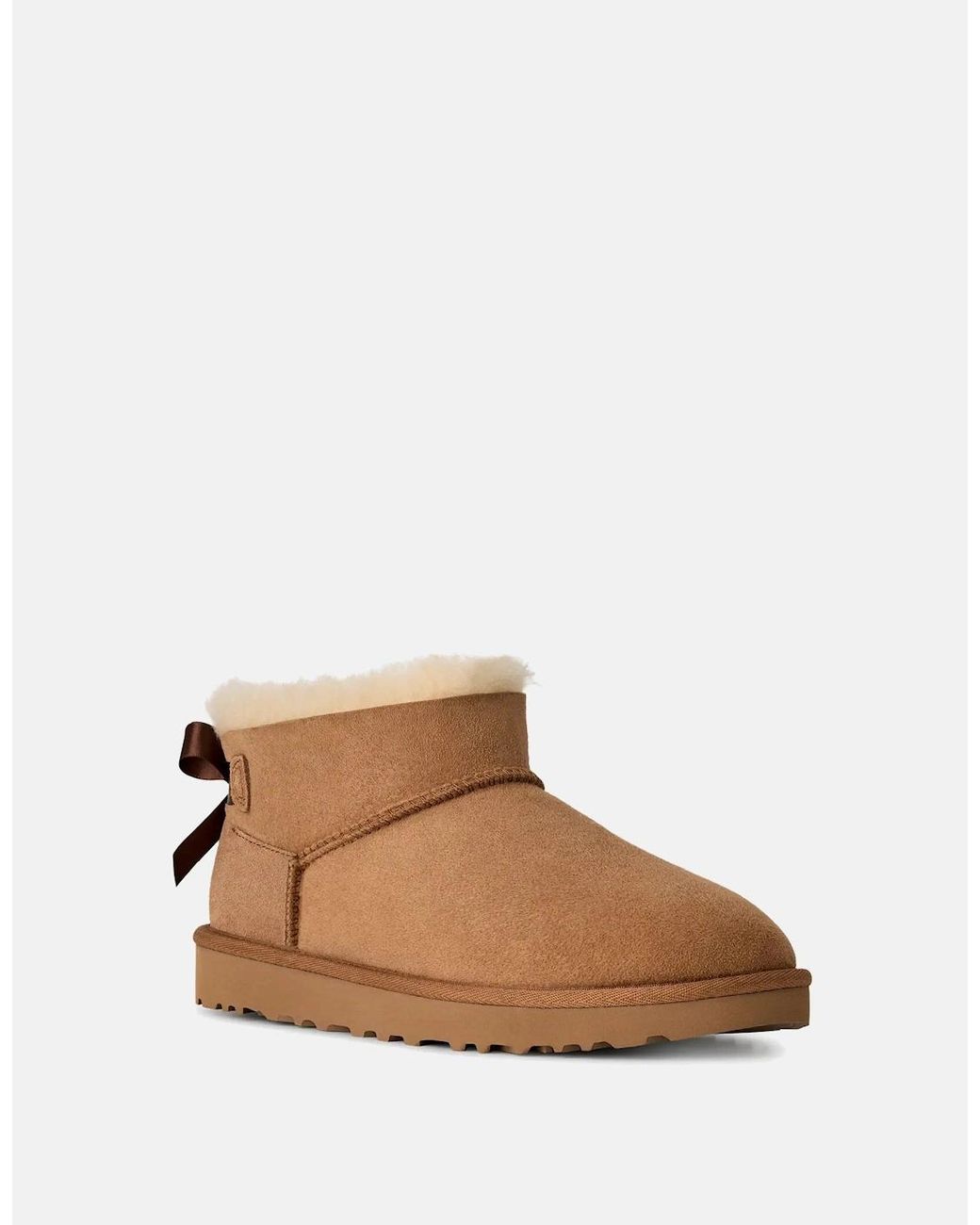 Ugg Brown Ultra Mini Bailey Bow