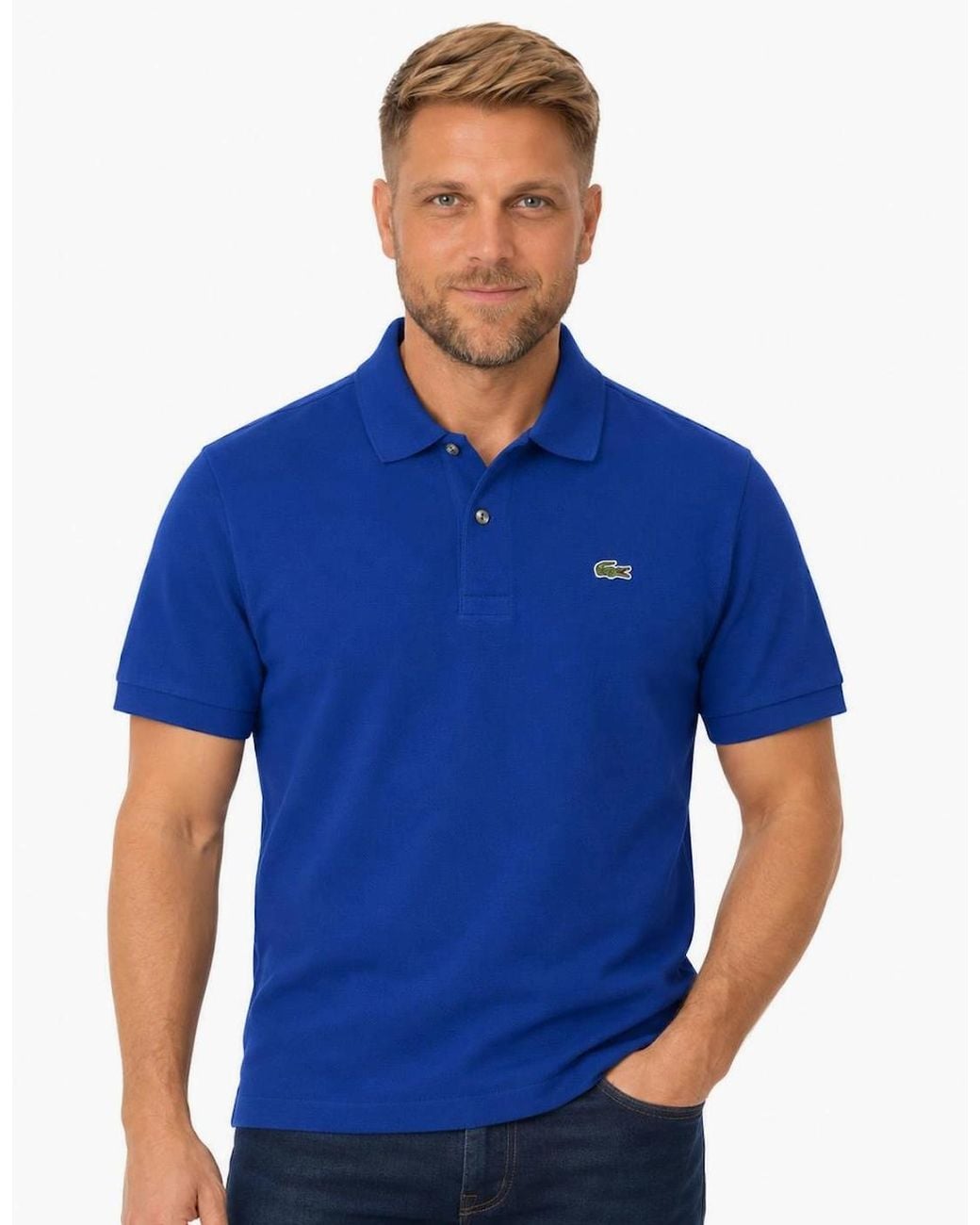Lacoste Blue Classic Fit Polo Shirt for men