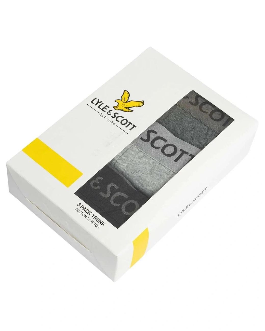 Lyle & Scott Gray 3-Pack Barclay Boxer Briefs, Combination for men