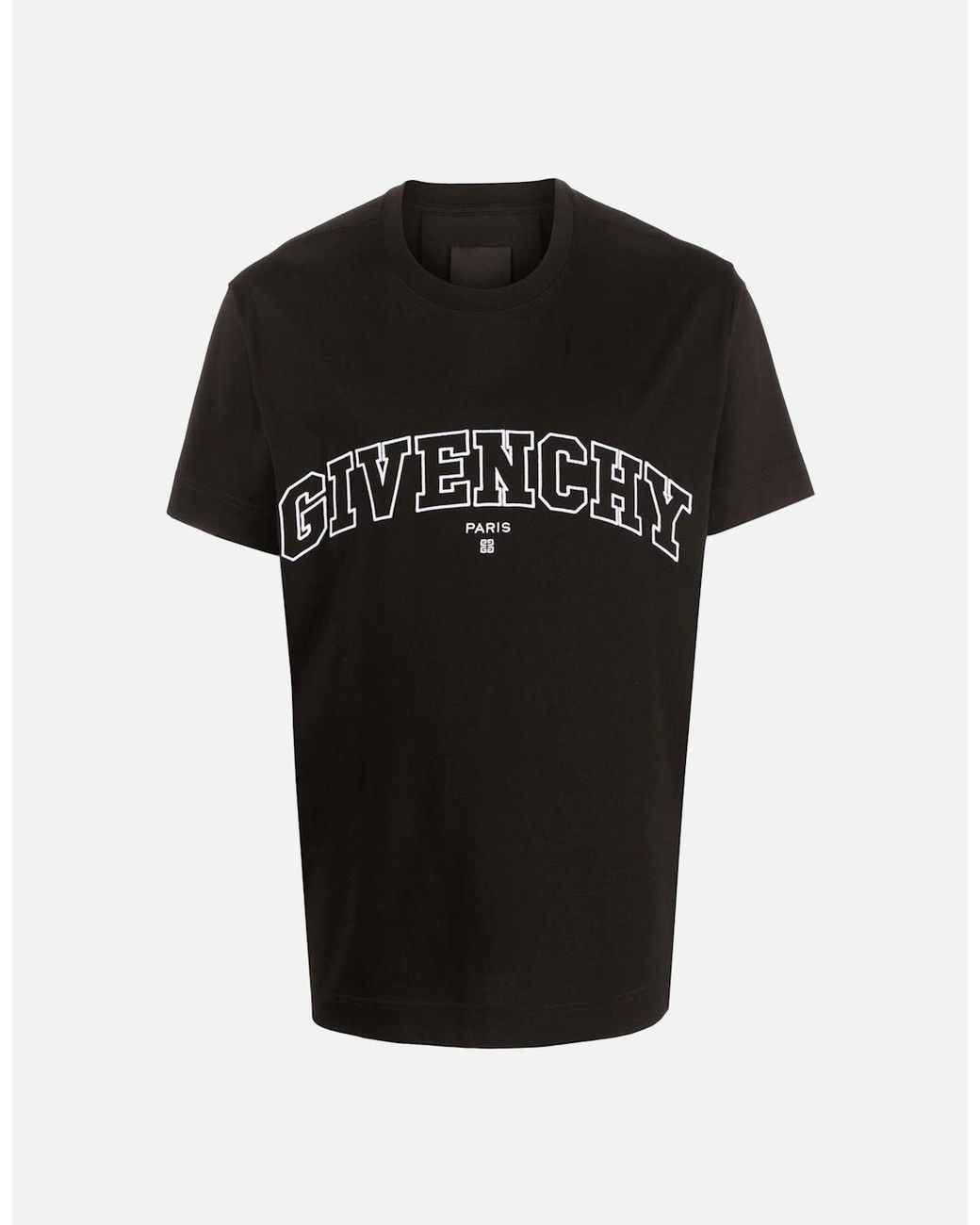 Givenchy Black College Logo-Embroidered T-Shirt for men