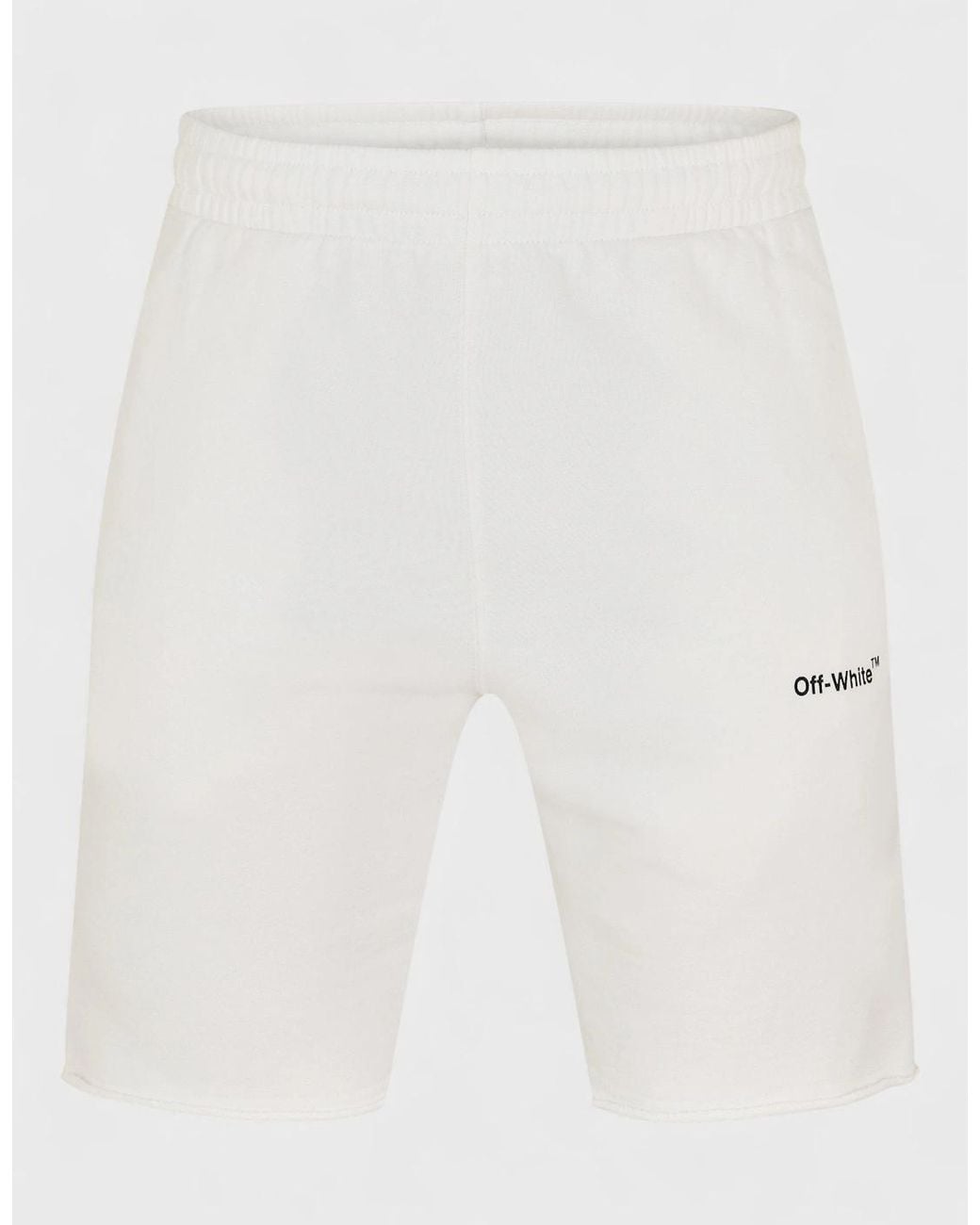 Off-White c/o Virgil Abloh White Wave Diagonal Sweatshorts for men