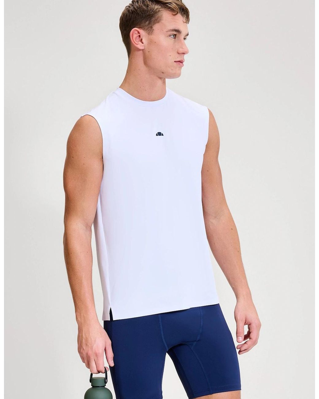 Ellesse White Olios Vest for men