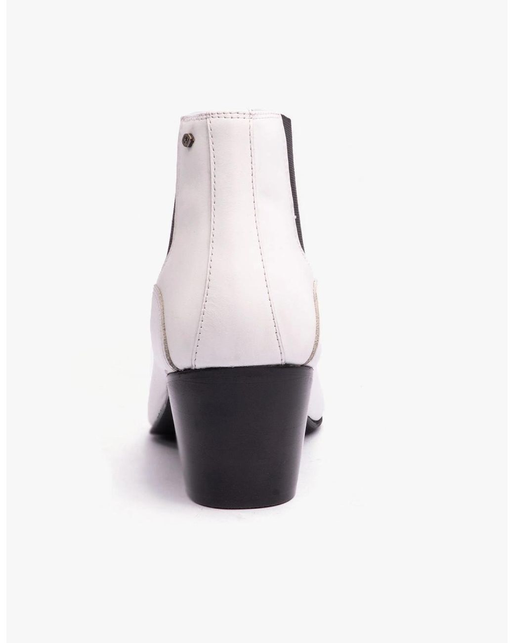 Club Cubano White Mccartney Cuban Heel Boots Leather for men