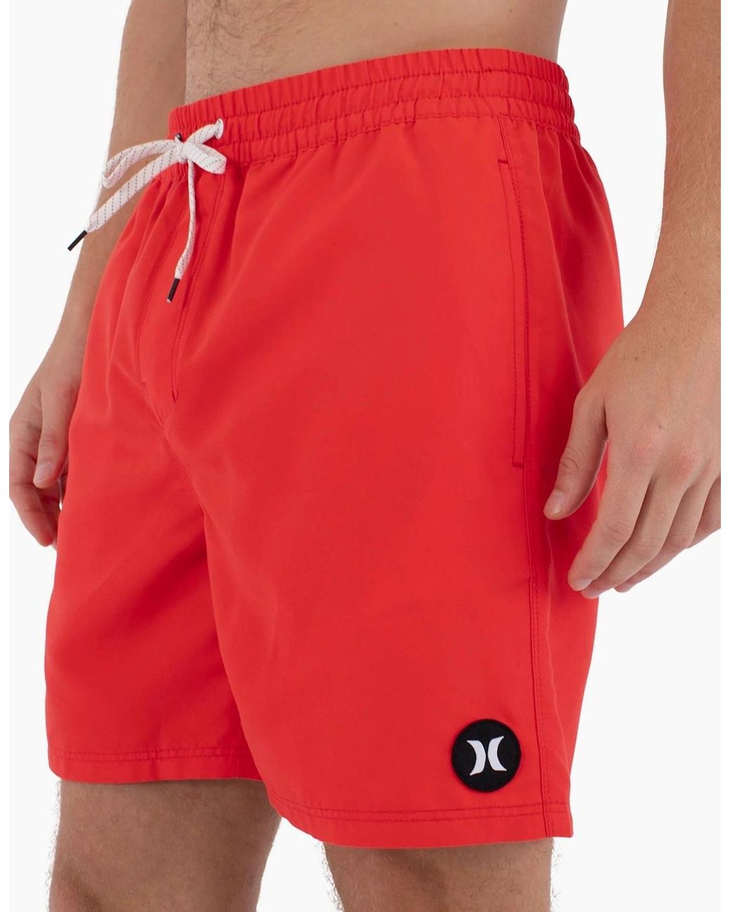 Hurley Red Volley Icon Solid 17" Sweat Shorts for men