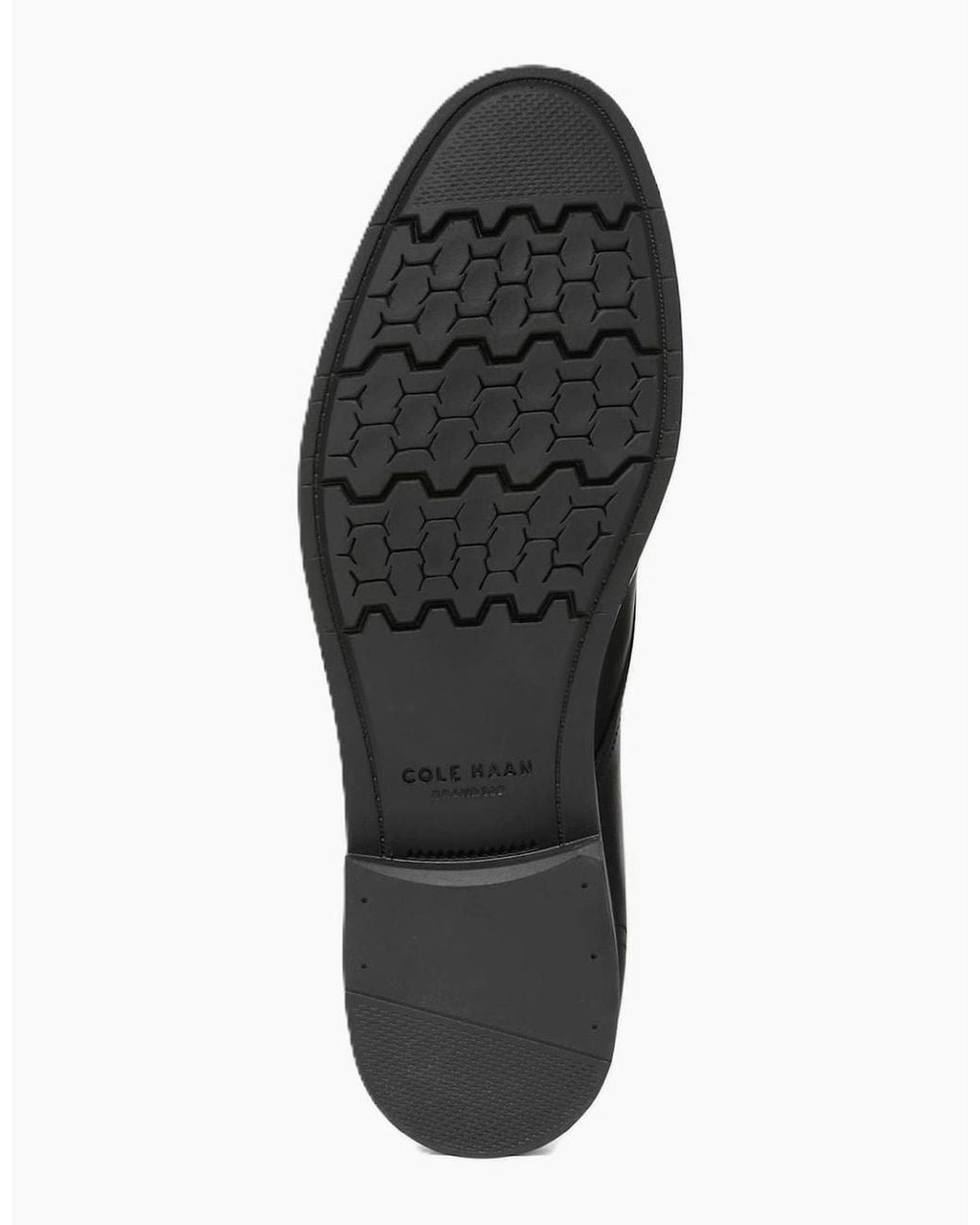 Cole Haan Black Newmark Grand Flexcraft Leather Chukka Boots for men