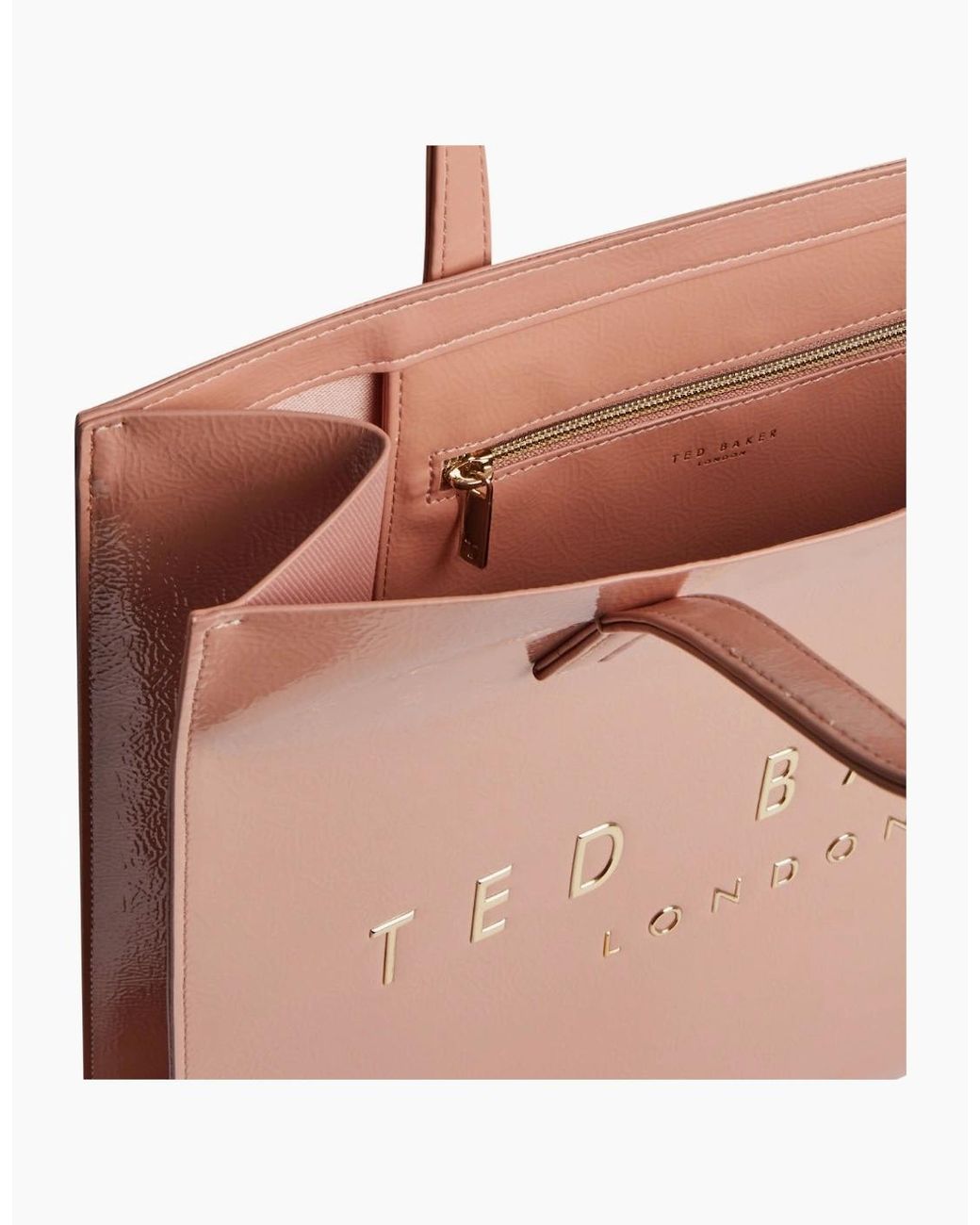 Ted Baker Pink Crinkon Crinkle Large Light Icon Bag