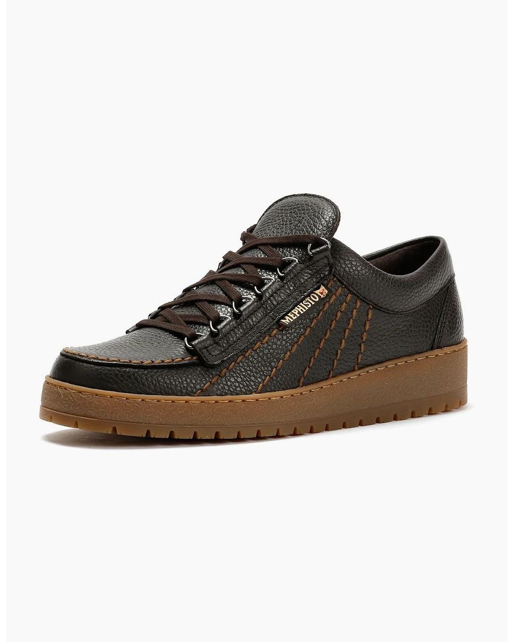 Mephisto Black Oregon 1351 Leather Dark Shoes for men
