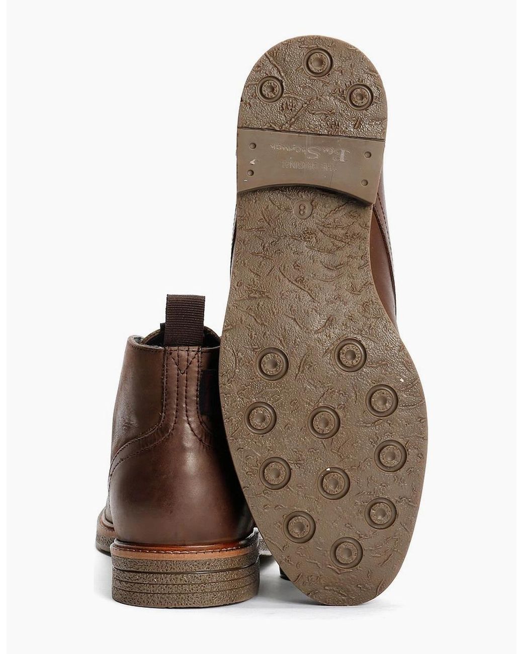 Ben Sherman Brown Walker Chukka Leather Boots for men