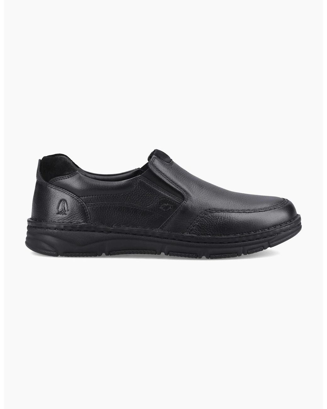 Hush Puppies Black Franco Slip On Leather Loafers for men