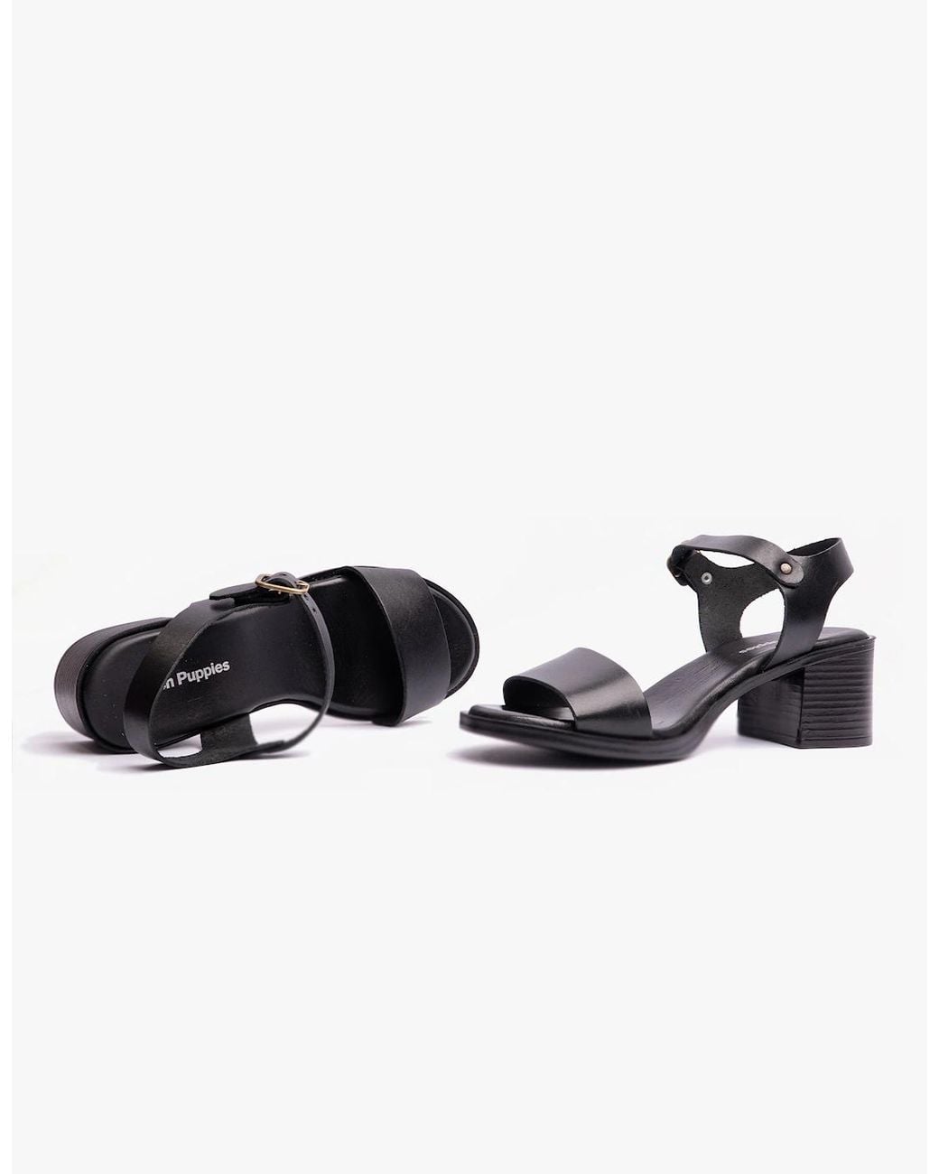Hush Puppies Black Gabby Sandals