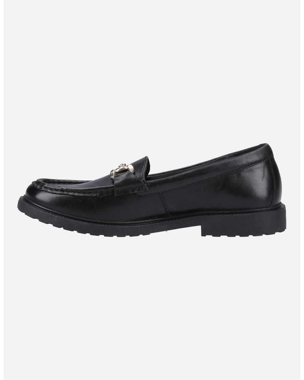 Hush Puppies Black Verity Snaffle Leather Loafers