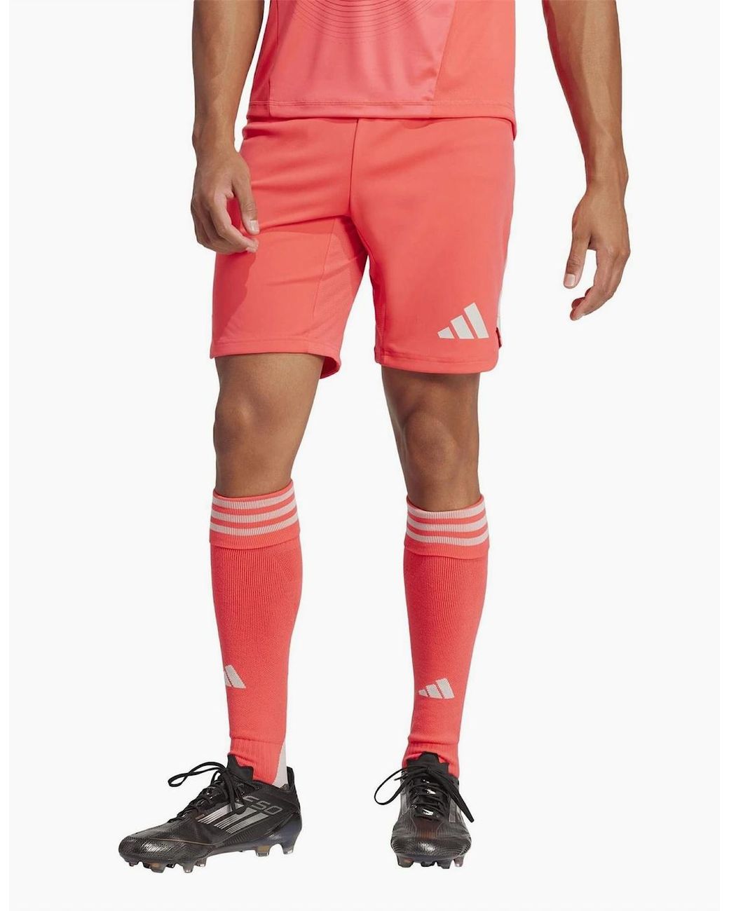 Adidas Pink Tiro 25 Pro Aeroready Slim-Fit Goalkeeper Shorts for men