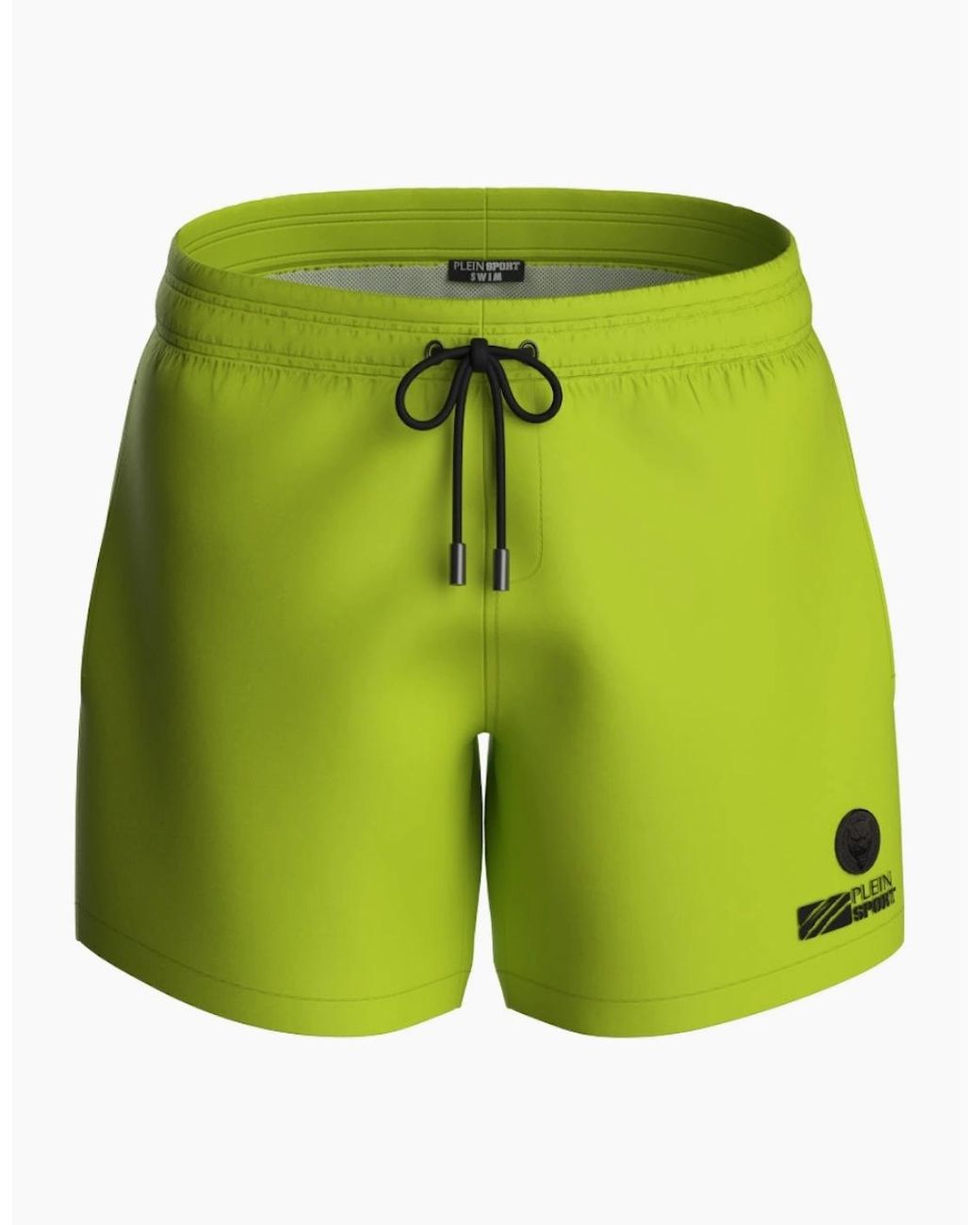 Philipp Plein Green Plein Sport Basic Logo Medium Boardshort Swim Shorts for men