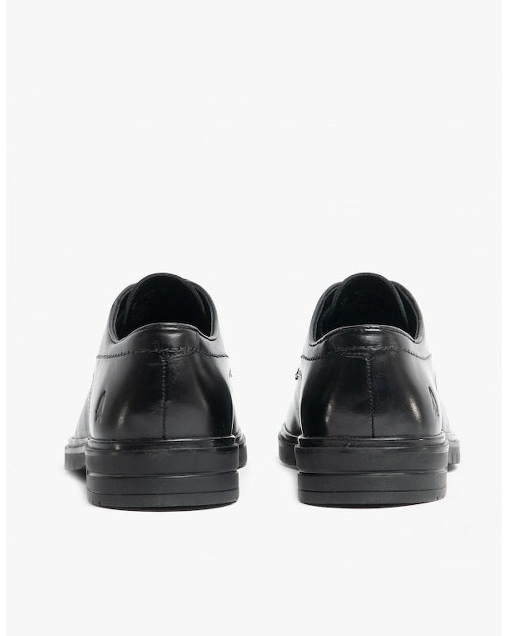 Hush Puppies Black Sterling Leather Derby Shoes for men